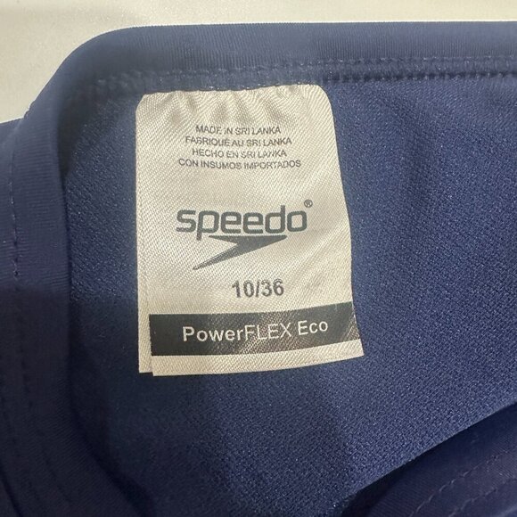 Speedo Navy Blue One Piece Swimsuit PowerFlex Flyback - Picture 6 of 8